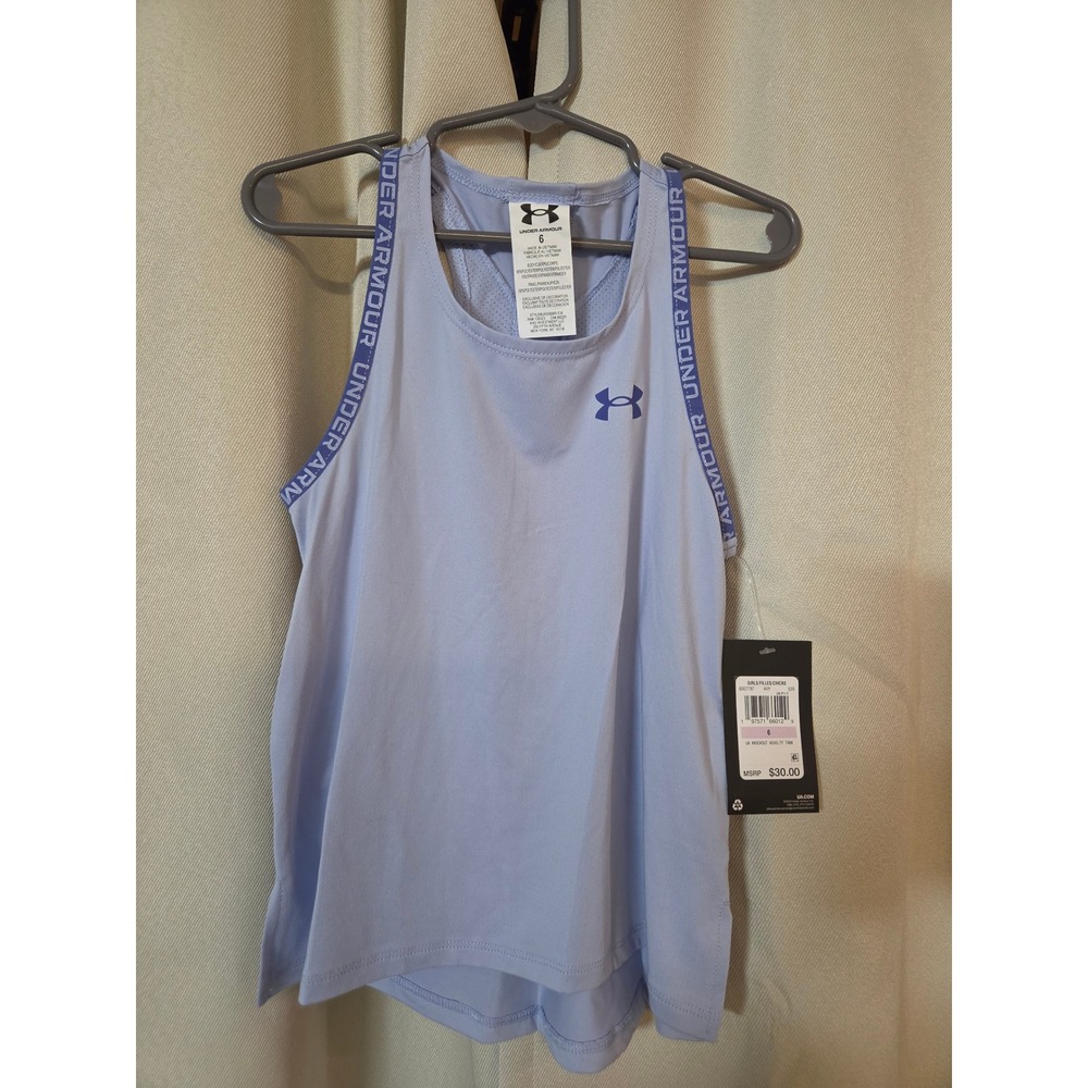 Under Armour Girls Knockout Novelty Tank Light Purple Racerback Size 6 NWT